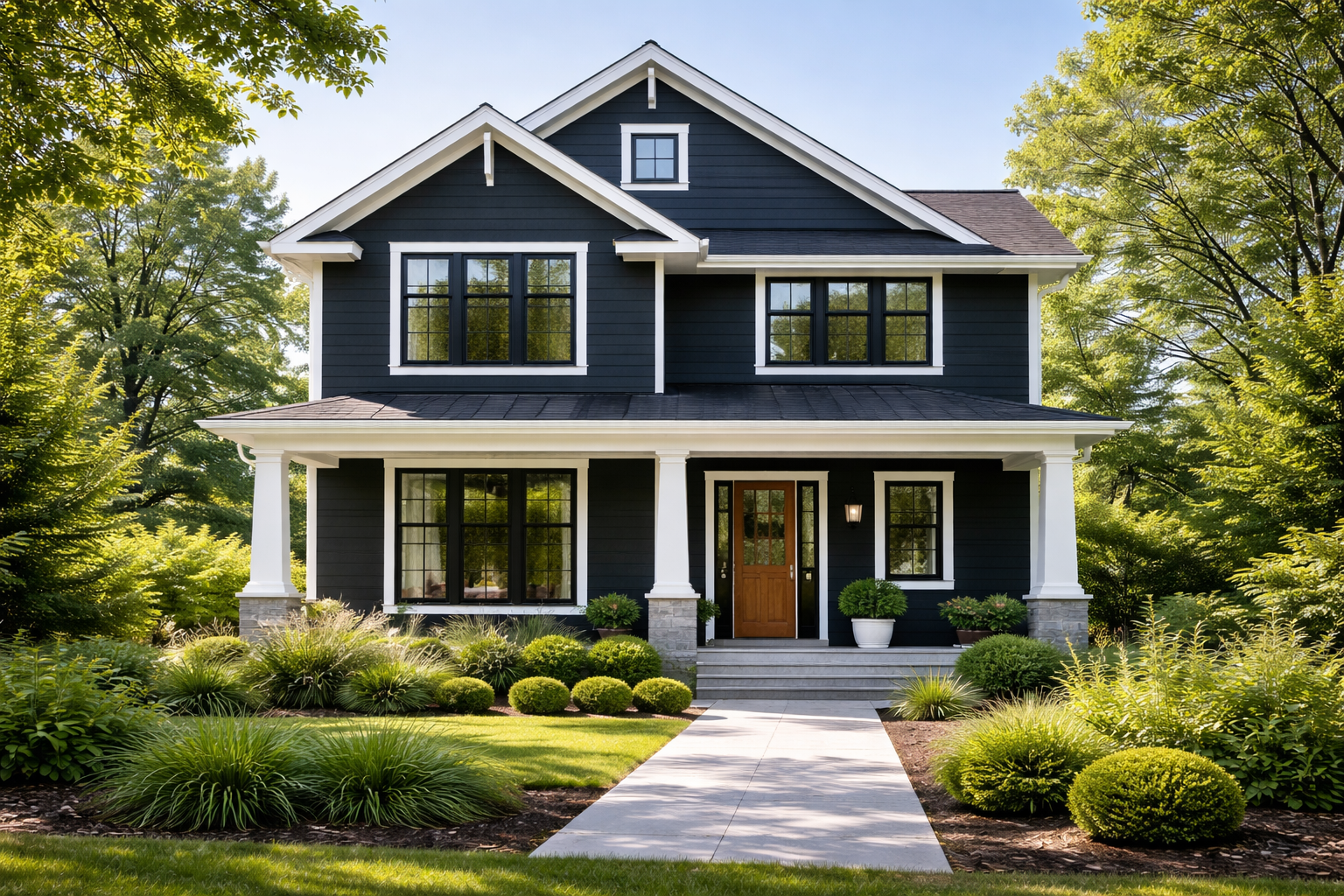 Black House White Trim